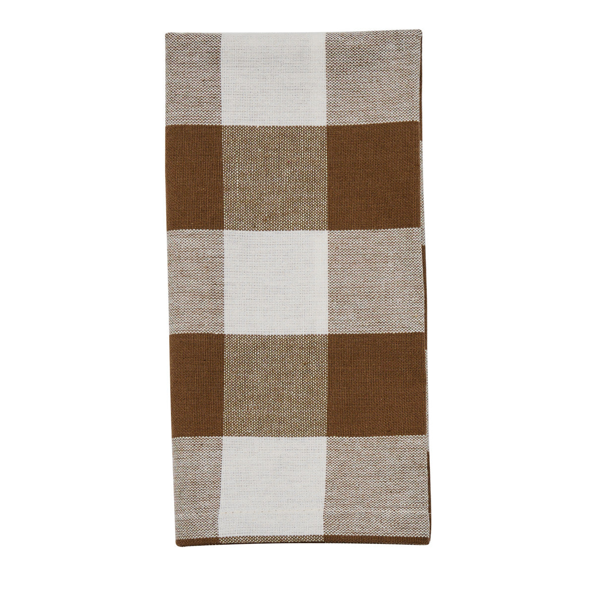 Wicklow Napkins - Brown And Cream  Set Of 12 Check  Park Designs