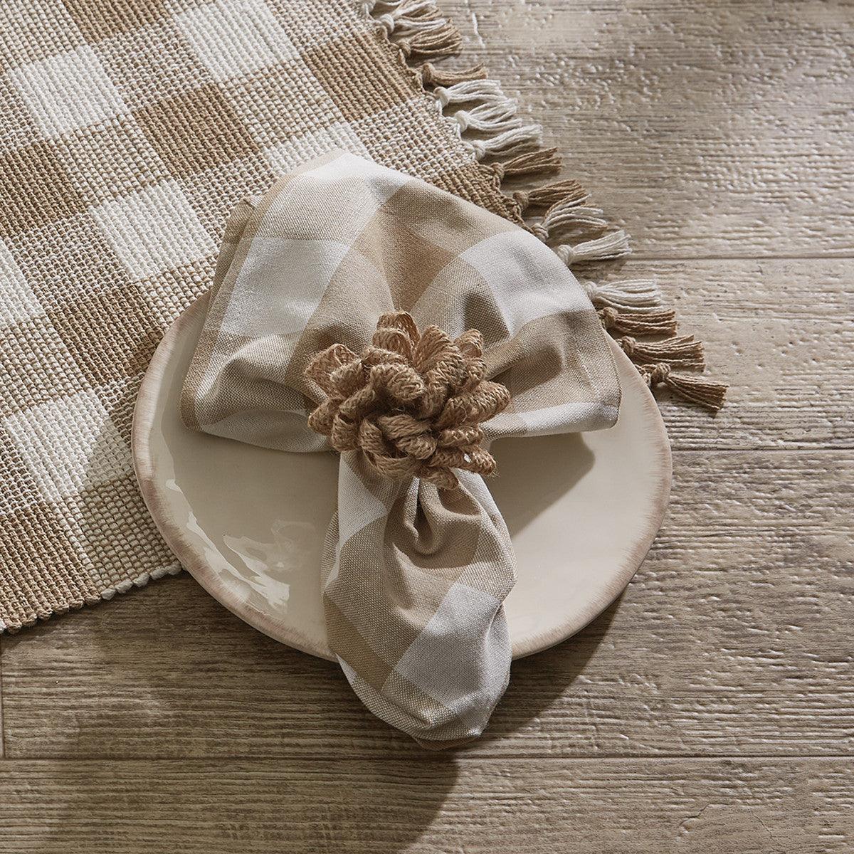 Wicklow Check Natural Napkins - Set of 6 Park Designs - The Fox Decor
