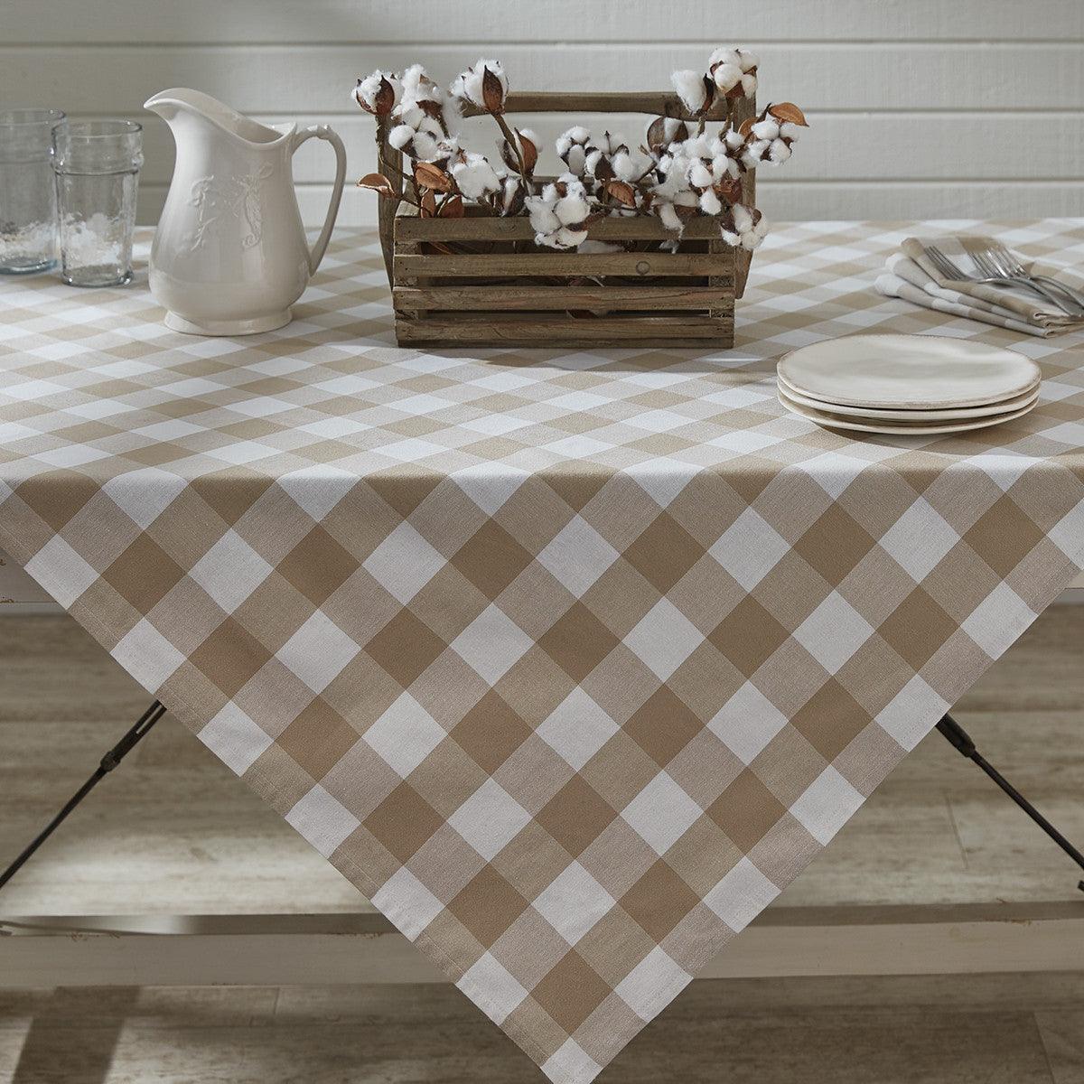 Wicklow Check Natural Tablecloth Park Designs - The Fox Decor