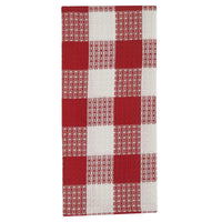 Wicklow Check Red & Cream Waffle Dishtowels - Set of 3 Park Designs - The Fox Decor