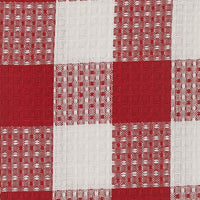 Wicklow Check Red & Cream Waffle Dishtowels - Set of 3 Park Designs - The Fox Decor
