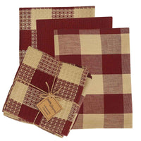 Thumbnail for Wicklow Check Dishcloth - Garnet Set of 6 Park Designs - The Fox Decor