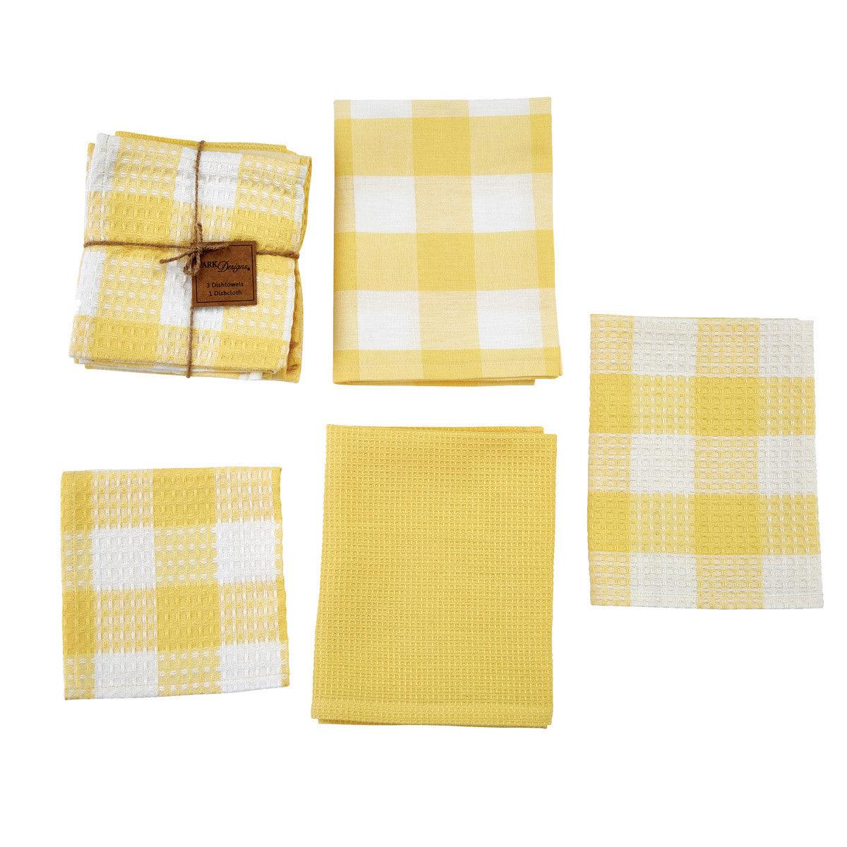 Wicklow Check Yellow Dishtowel Set Park Designs