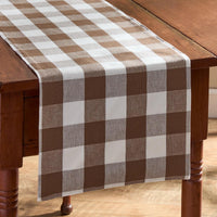 Thumbnail for Wicklow Check Brown & Cream Table Runners - Backed Set of 2 Park Designs