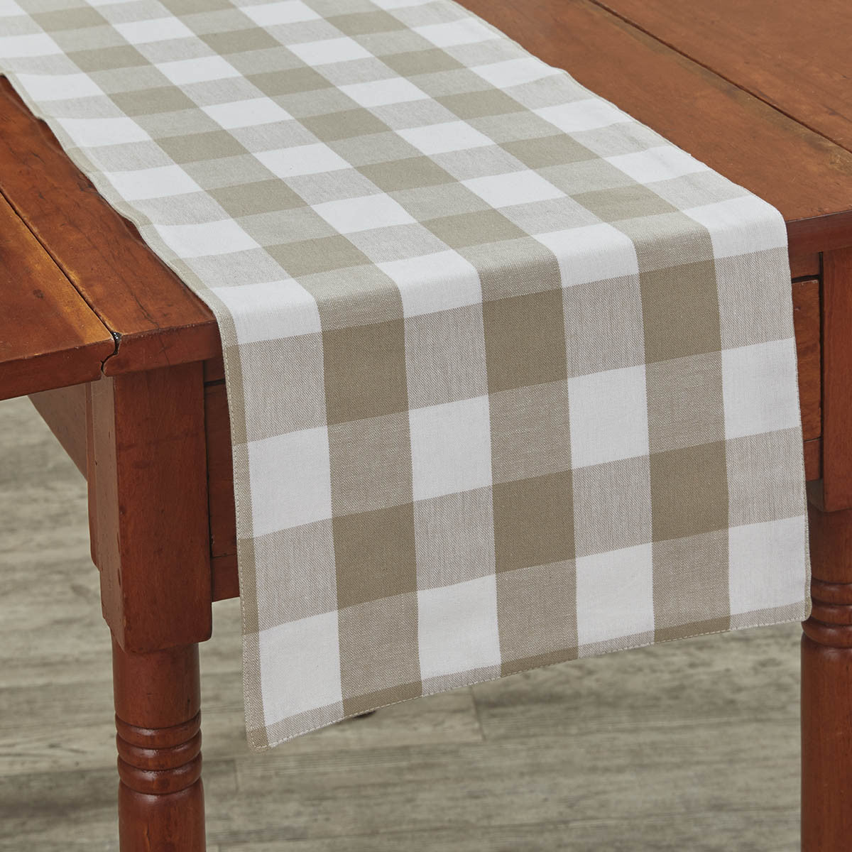 Wicklow Check Backed Table Runner 36"L- Natural Set of 2 Park Designs