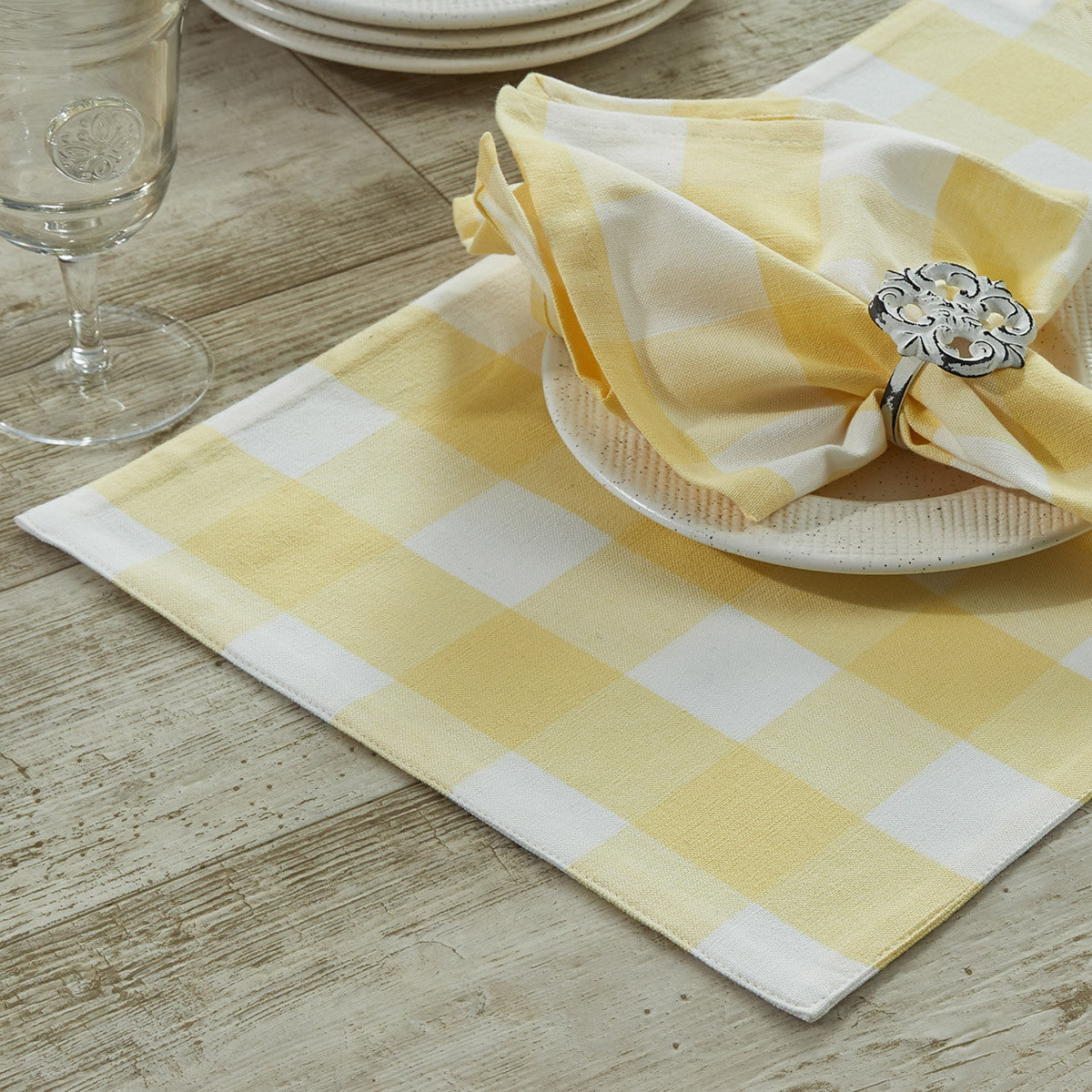 Wicklow Table Runner Backed 36" L - Yellow  Park Designs