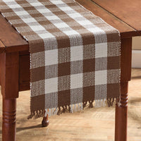 Wicklow Check Brown & Cream Table Runners - Set of 2 Park Designs - The Fox Decor
