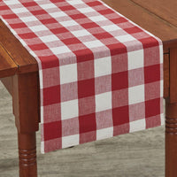 Thumbnail for Wicklow Check Backed Table Runner - Red & Cream Park Designs - The Fox Decor