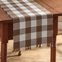 Wicklow Check Brown & Cream Table Runners 54