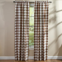 Thumbnail for Wicklow Check Brown & Cream Panels - 72x84 Set of 2 Park Designs - The Fox Decor