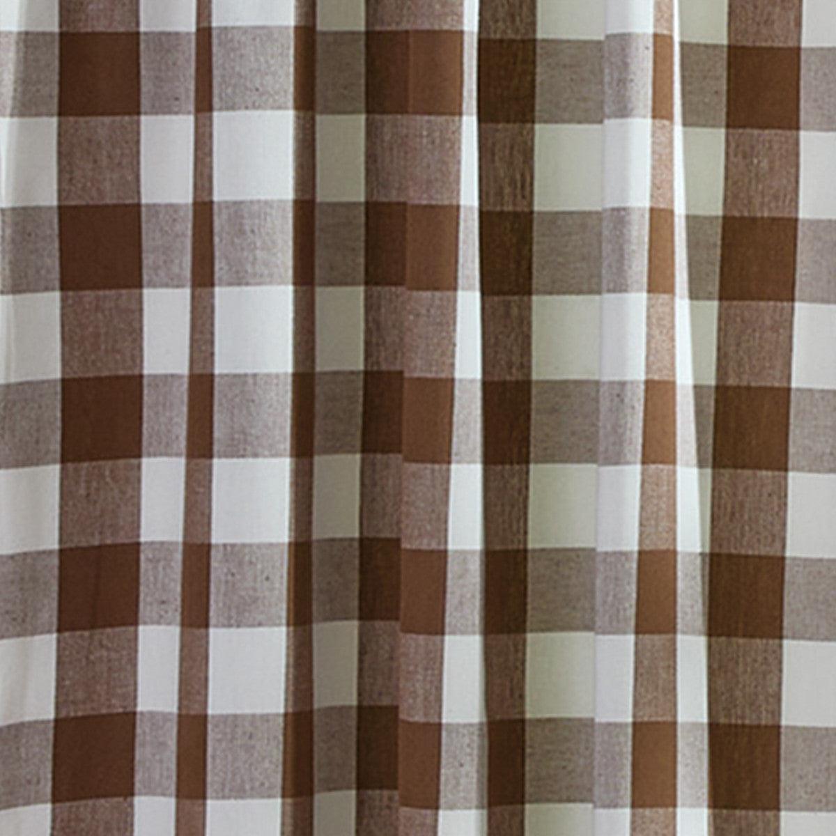 Wicklow Check Brown & Cream Panels - 72x84 Set of 2 Park Designs - The Fox Decor