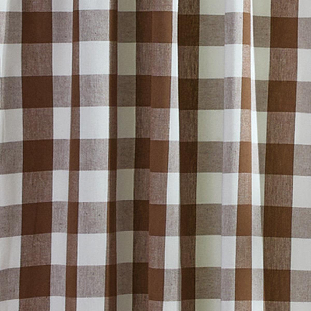 Wicklow Check Brown & Cream Panels - 72x84 Set of 2 Park Designs