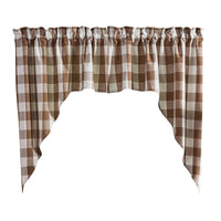 Thumbnail for Wicklow Check Brown & Cream Swags - 72x36 Park Designs - The Fox Decor