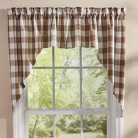 Thumbnail for Wicklow Check Brown & Cream Swags - 72x36 Park Designs - The Fox Decor