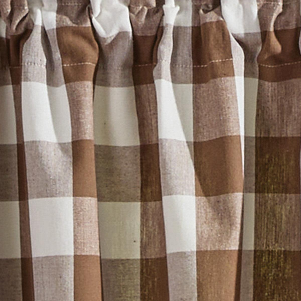 Wicklow Check Brown & Cream Swags - 72x36 Park Designs