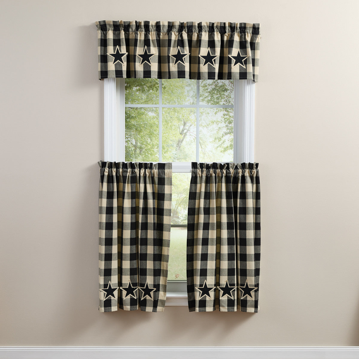 Wicklow Star Swags 36" L - Black Set of 2 Park Designs - The Fox Decor