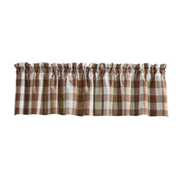 Thumbnail for Wicklow Check Brown & Cream Valance - 72x14 Park designs - The Fox Decor