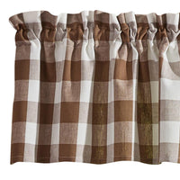 Thumbnail for Wicklow Check Brown & Cream Valance - 72x14 Park designs - The Fox Decor