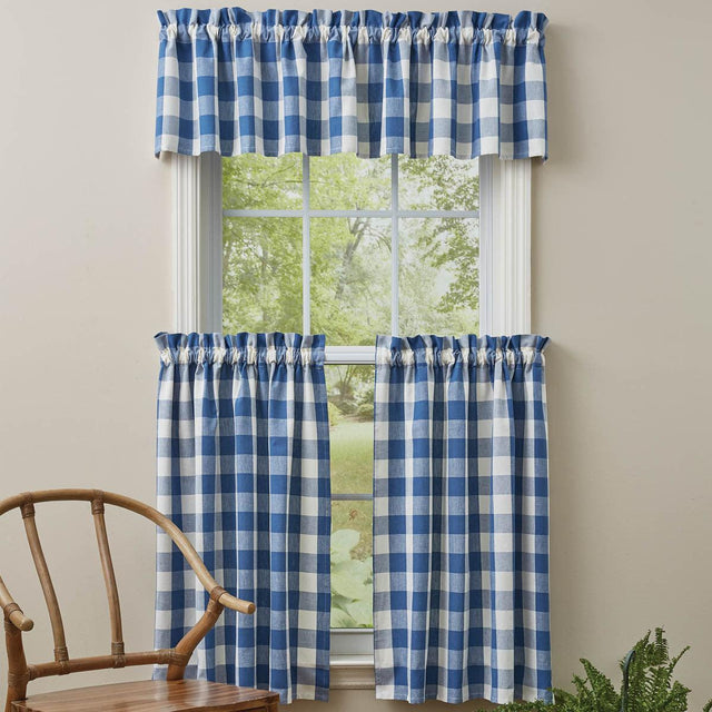 Wicklow Check Valance - China Blue Park designs - The Fox Decor
