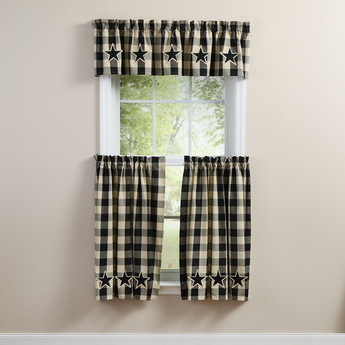 Wicklow Star Tiers 36" L - Black - 72"x36" Set of 2 Park Designs - The Fox Decor