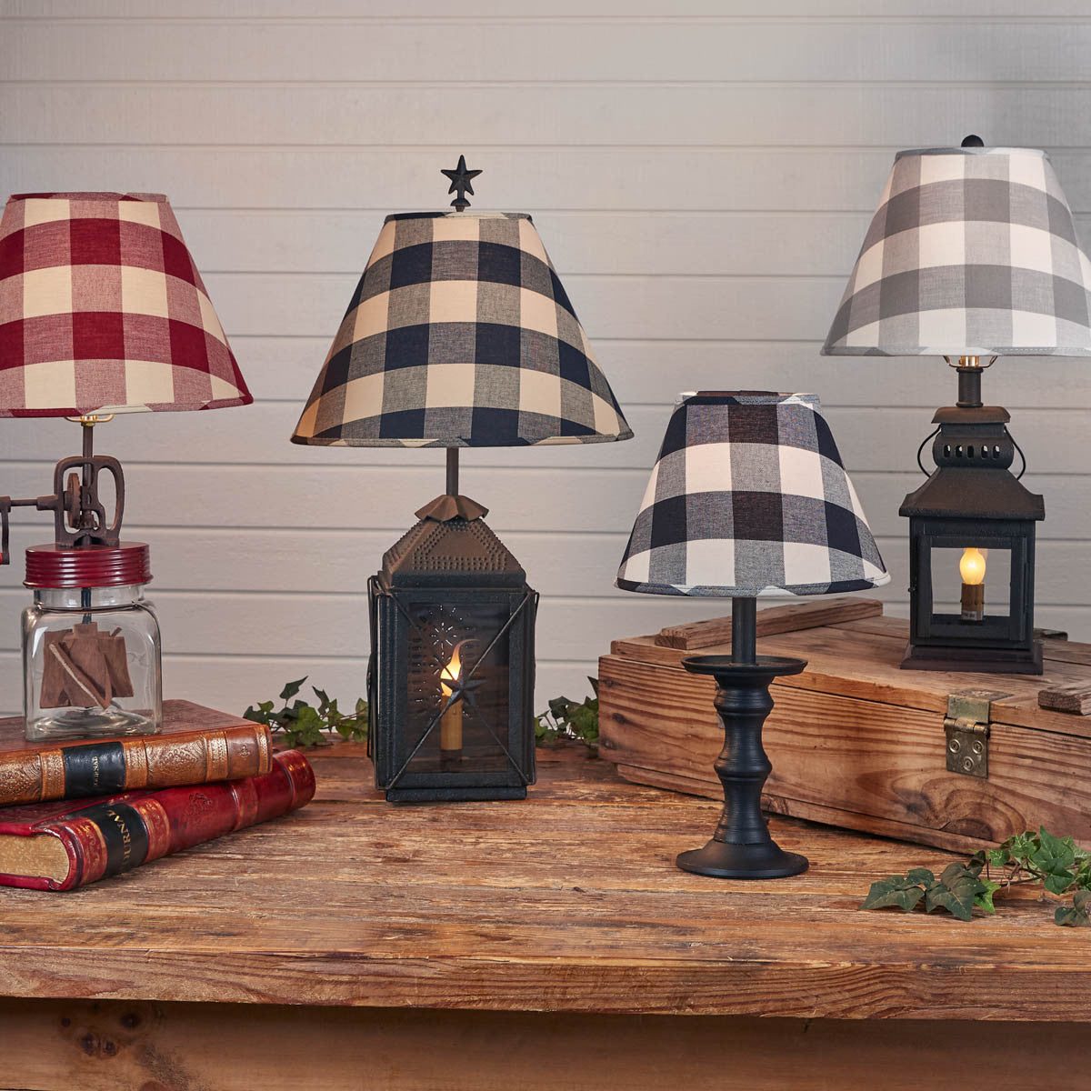 Wicklow Check Lampshade 12" - Black - Park Designs - The Fox Decor