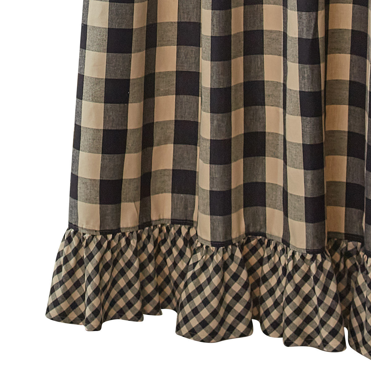 Wicklow Ruffled Shower Curtain 72" X 72" - Black Park Designs - The Fox Decor