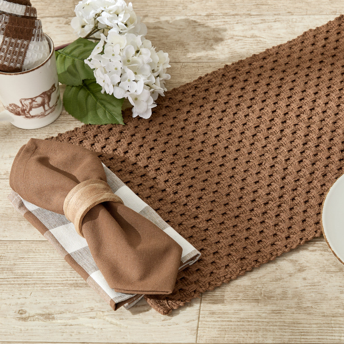 Chadwick Table Runner 36" L-Brown Set of 2 Park Designs - The Fox Decor