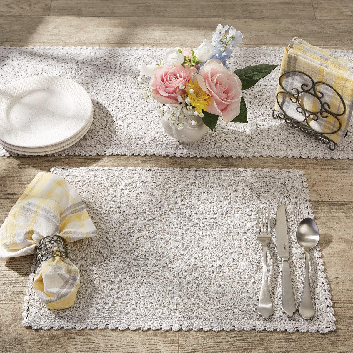 Lace Placemats - Mist Set of 4 Park Designs - The Fox Decor