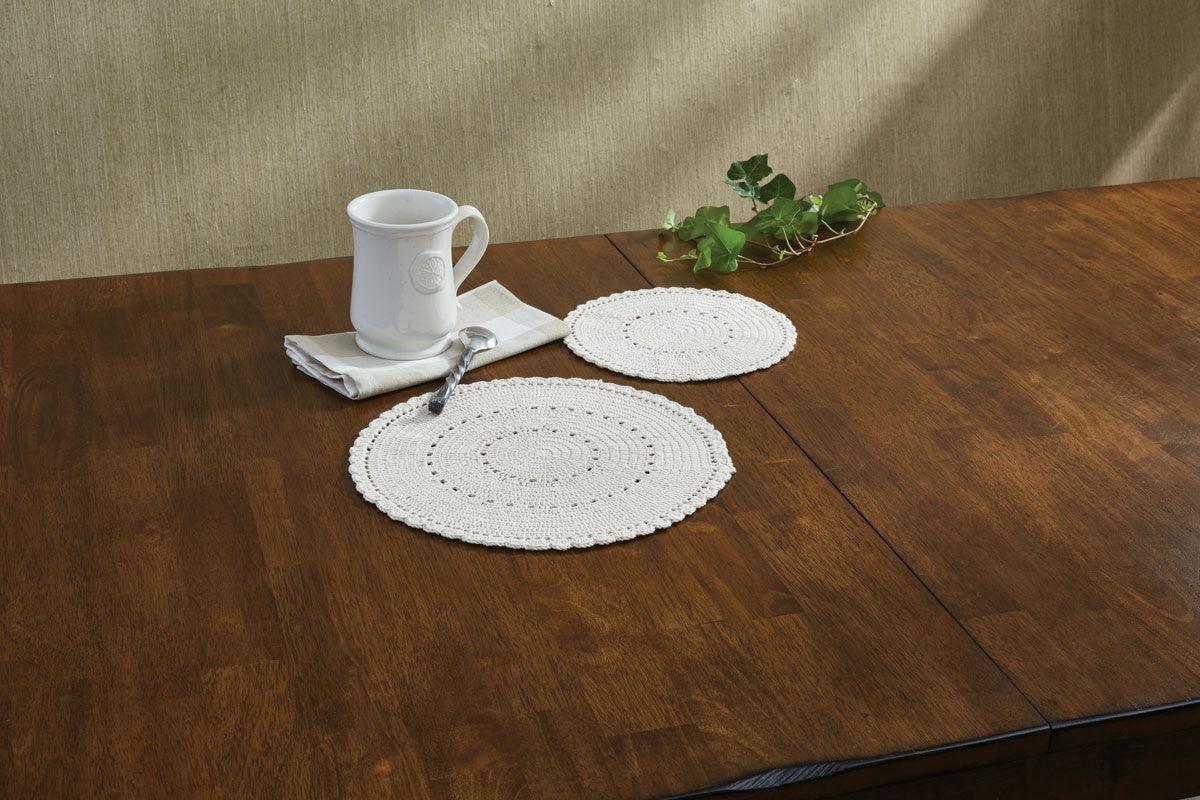 Lace Trivets - Cream Set of 2  Park Designs