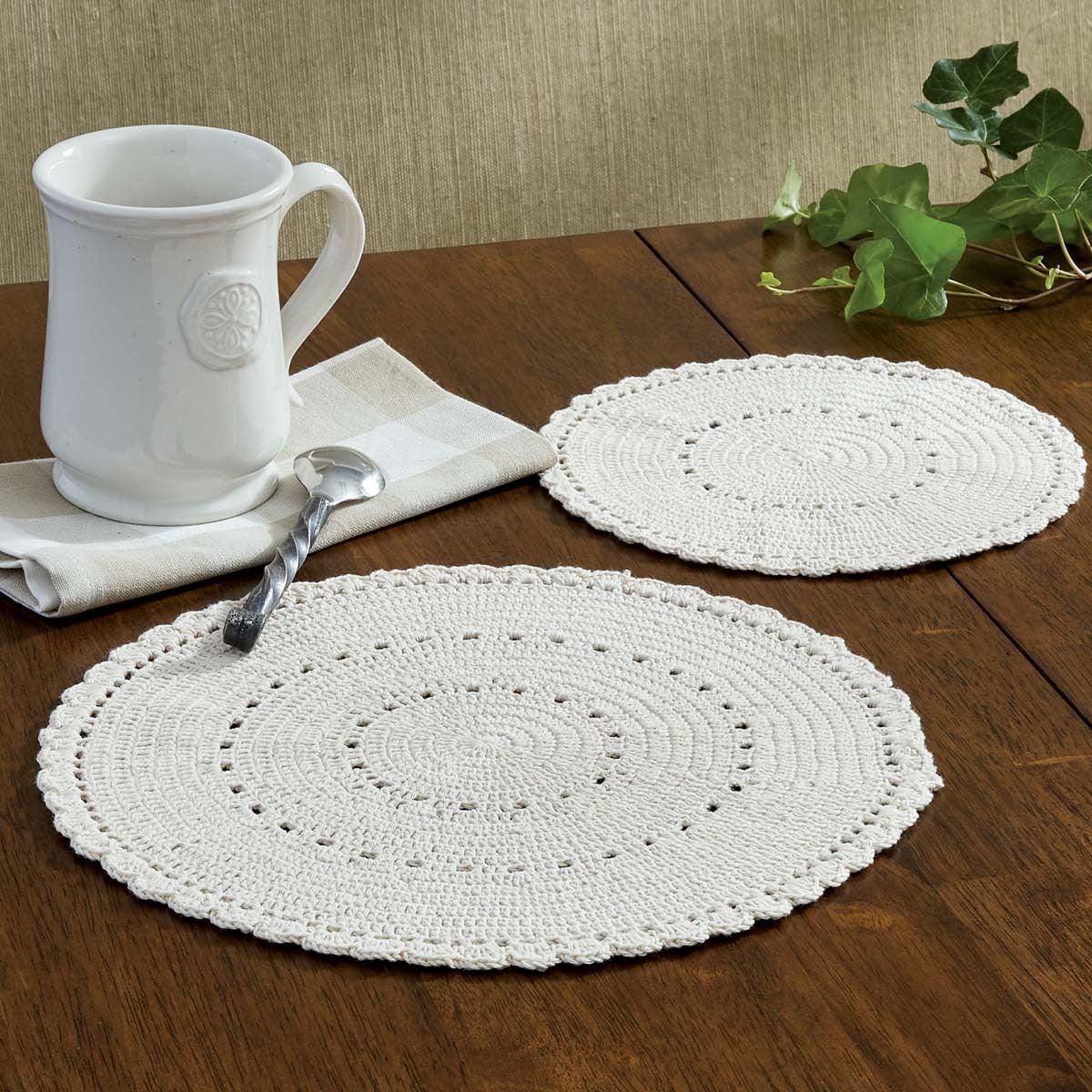 Lace Trivets - Cream Set of 2  Park Designs