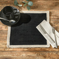 Dune Placemat - Black Set Of 12 Park Designs - The Fox Decor