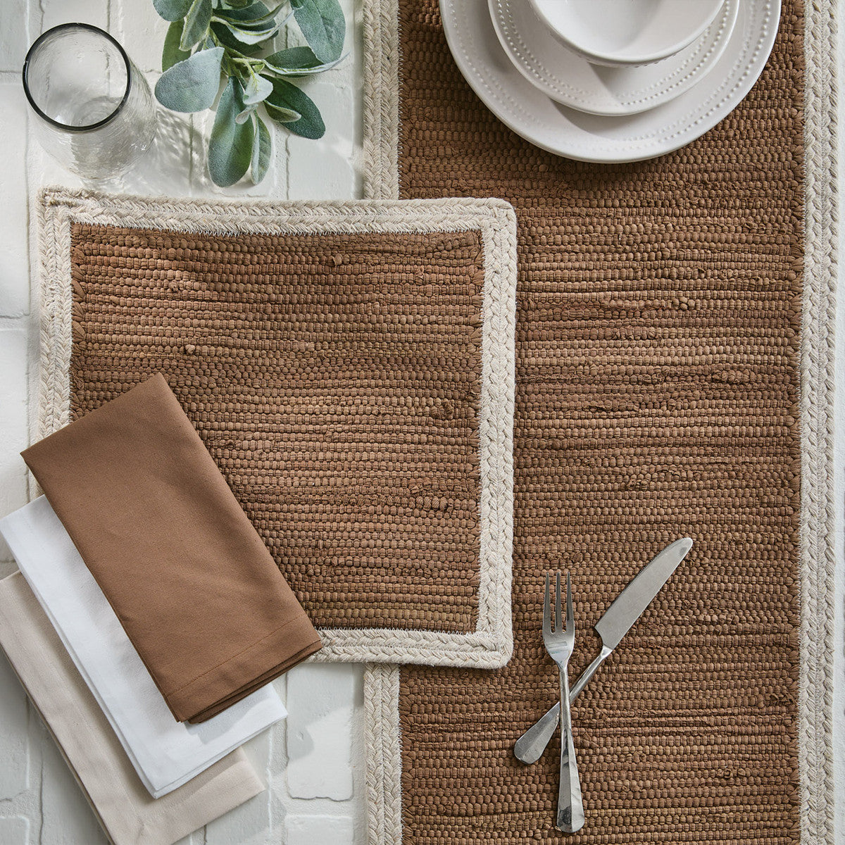 Dune Table Runner 54" L - Burro Set of 2 Park Designs - The Fox Decor