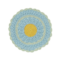 Thumbnail for Flora Round Crochet Accent Mat 8