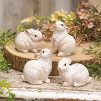Thumbnail for White Resin Bunny 4 Asstd - The Fox Decor