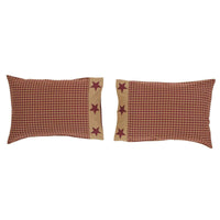 Thumbnail for Ninepatch Star Standard Pillow Case w/Applique Border Set of 2 21x30 VHC Brands - The Fox Decor