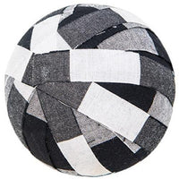 6 Set White and Black Buffalo Check Balls - The Fox Decor