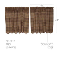 Thumbnail for Prescott Tier Scalloped Set of 2 L24xW36 - The Fox Decor