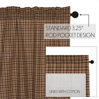 Thumbnail for Prescott Short Panel Curtain Scalloped Set of 2 63x36