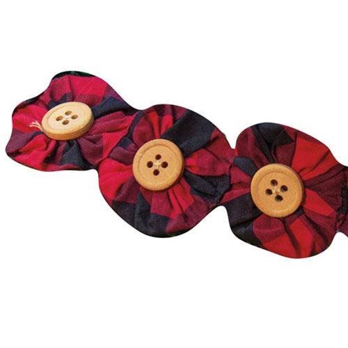 Red & Black Buffalo Check Yo-Yo Garland - The Fox Decor
