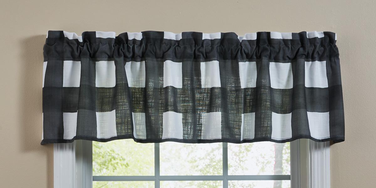 Buffalo Check Watercolor Valance 14