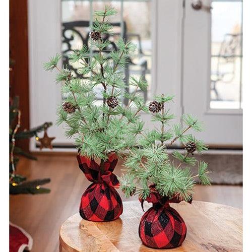 Buffalo Check Sparkle Pine Tree 18 - The Fox Decor
