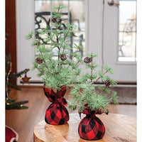 Buffalo Check Sparkle Pine Tree 18 - The Fox Decor