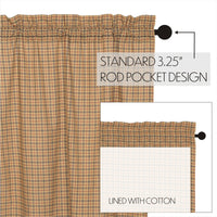 Thumbnail for Millsboro Short Panel Curtain Scalloped Set of 2 63