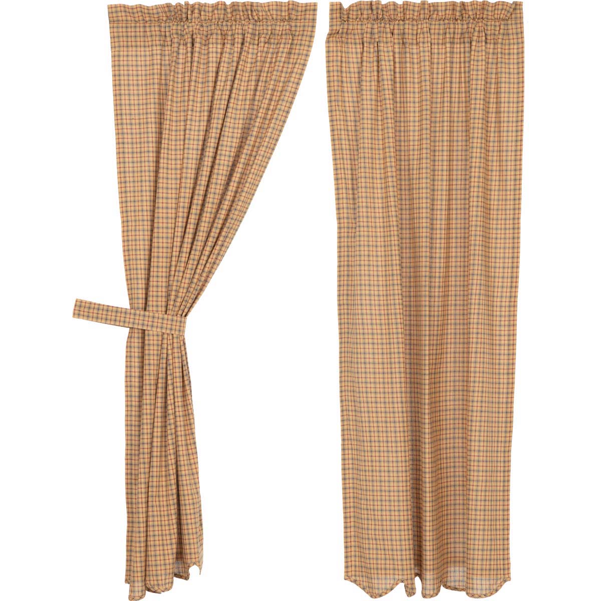 Millsboro Short Panel Curtain Scalloped Set of 2 63