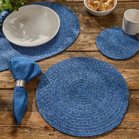 Thumbnail for Spice Bin Braided Placemat - Blue Spice  Set of 12  Park Designs