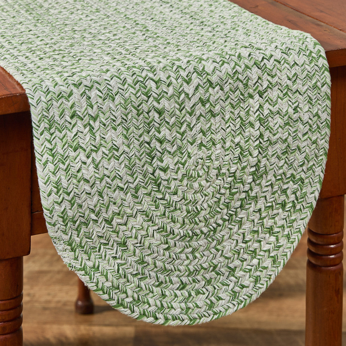 Spice Bin Braided Table Runner 36" L - Mint Set of 2 Park Designs