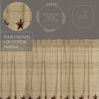 Abilene Star Short Panel Curtain Set of 2 63x36