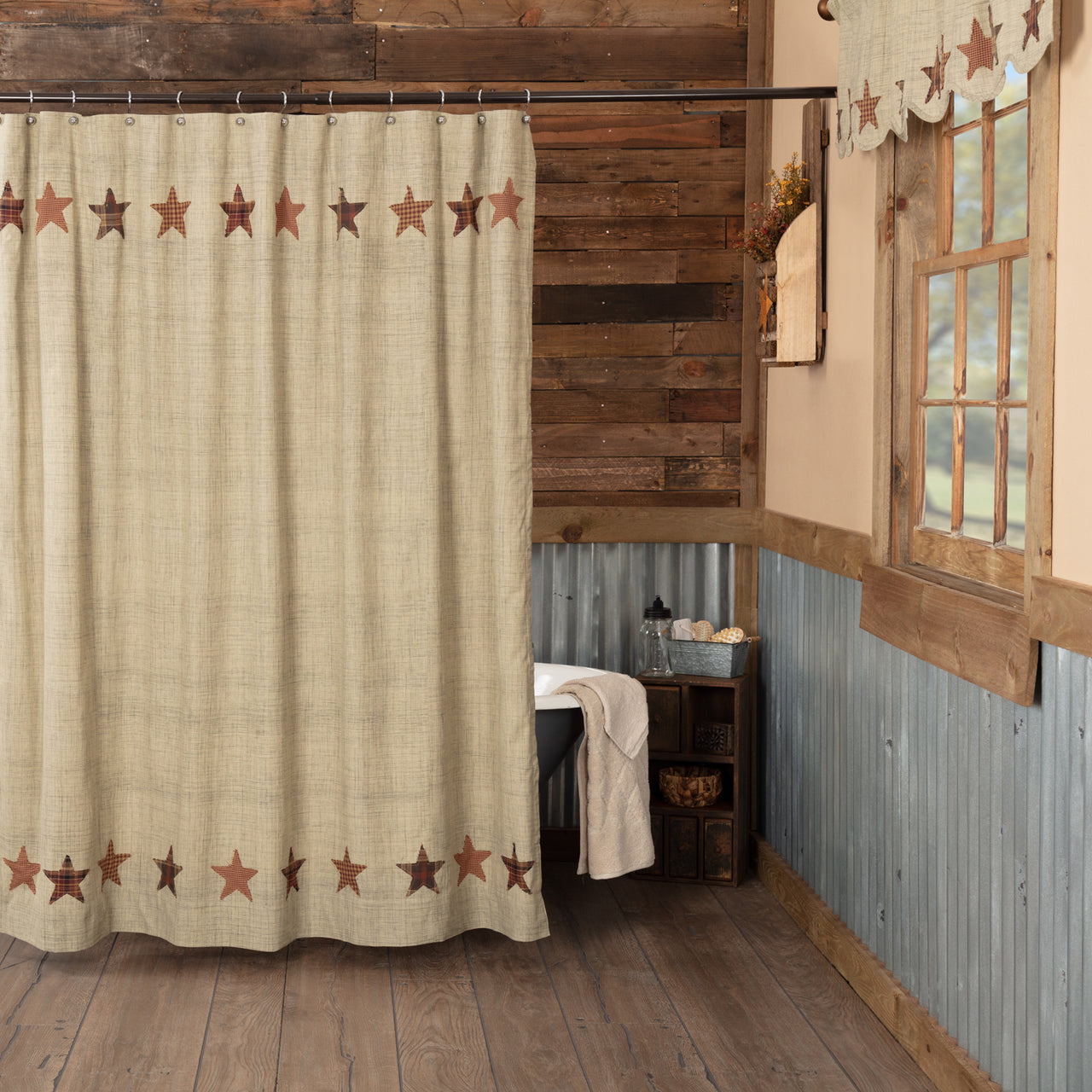 Abilene Star Shower Curtain 72"x72" VHC Brands