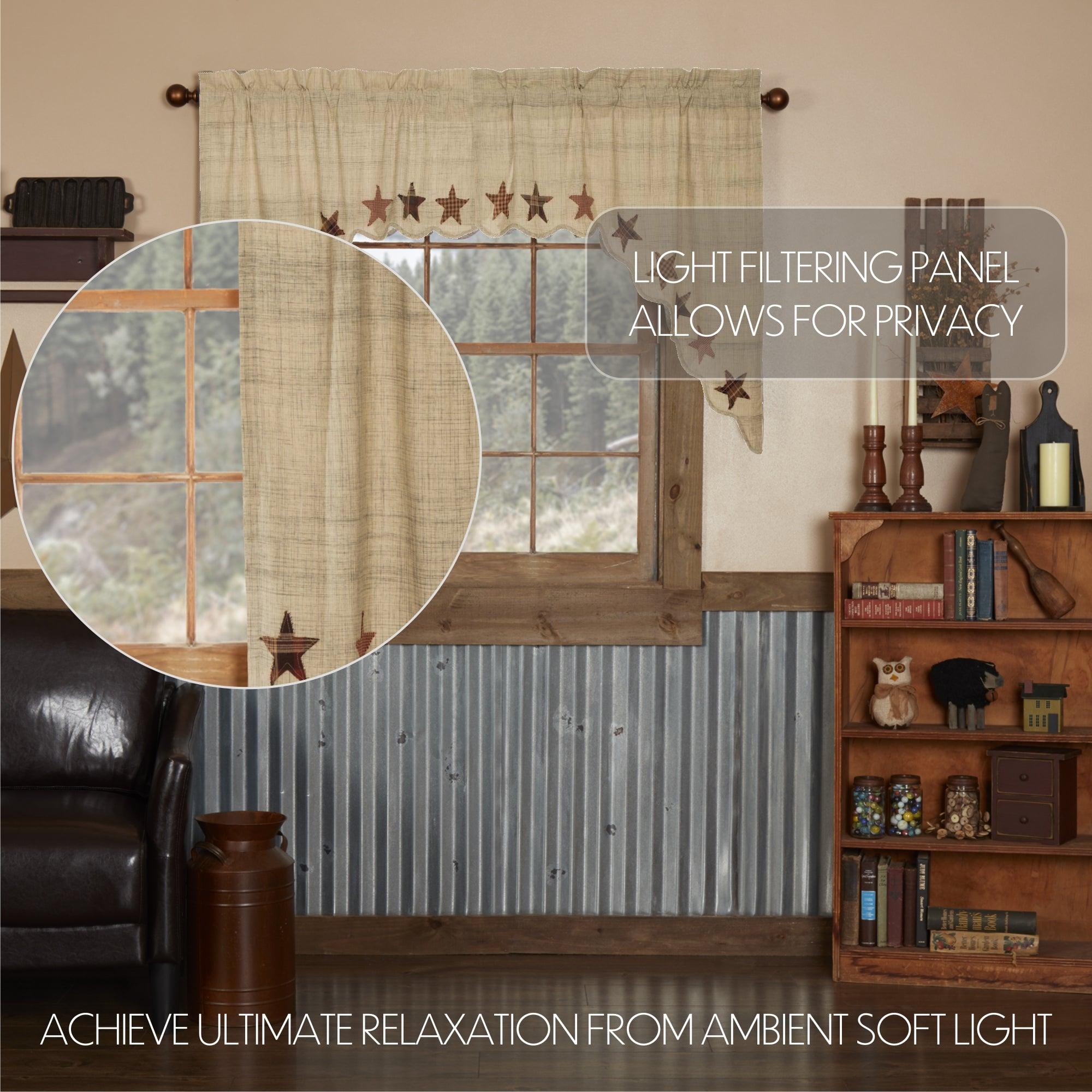 Abilene Star Swag Curtain Set of 2 36x36x16