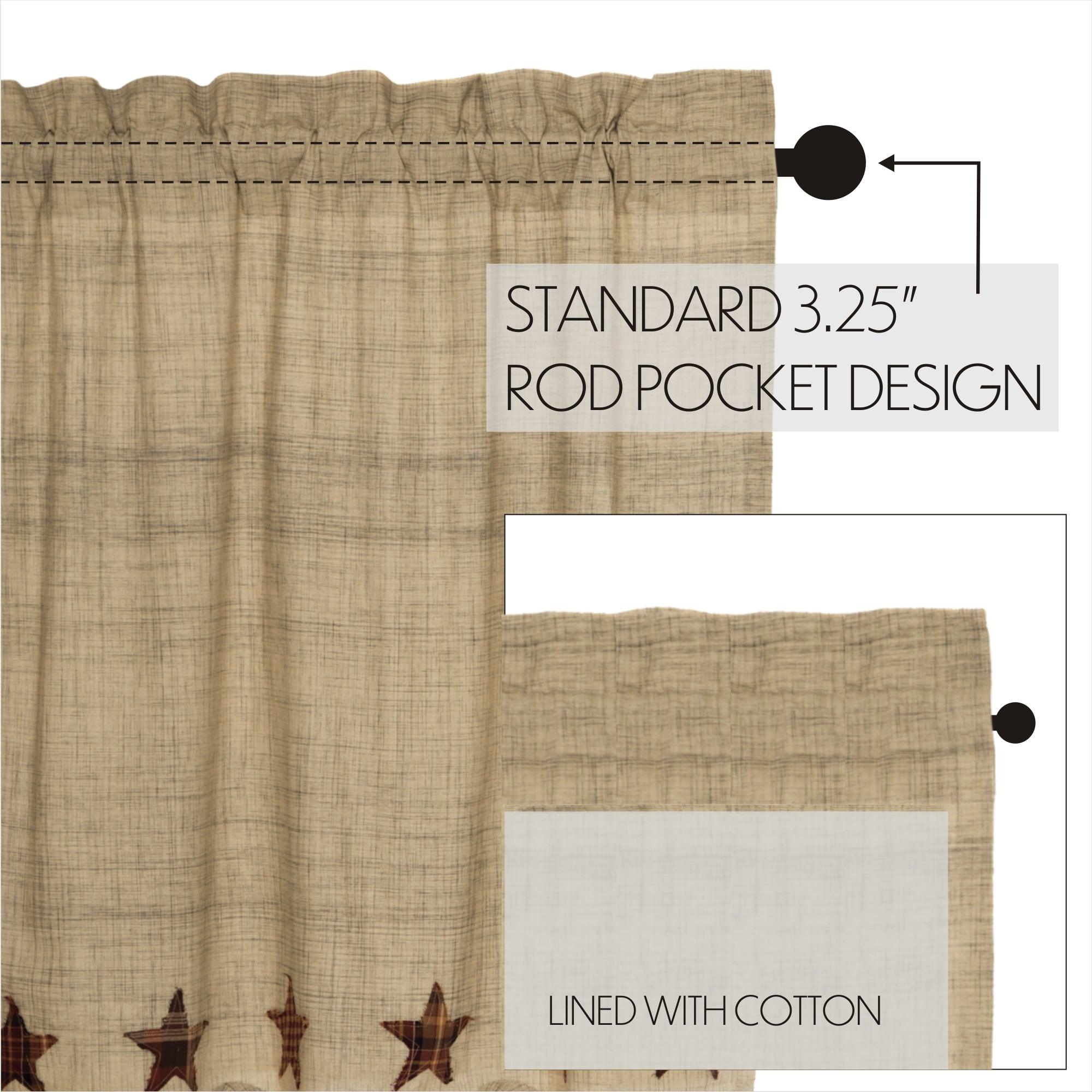 Abilene Star Swag Curtain Set of 2 36x36x16